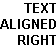 text right