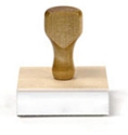 Signature Hand Rubber Stamp 1-3/4" high